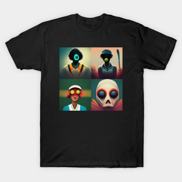 Scary Poliptih Portraits T-Shirt by Shtakorz